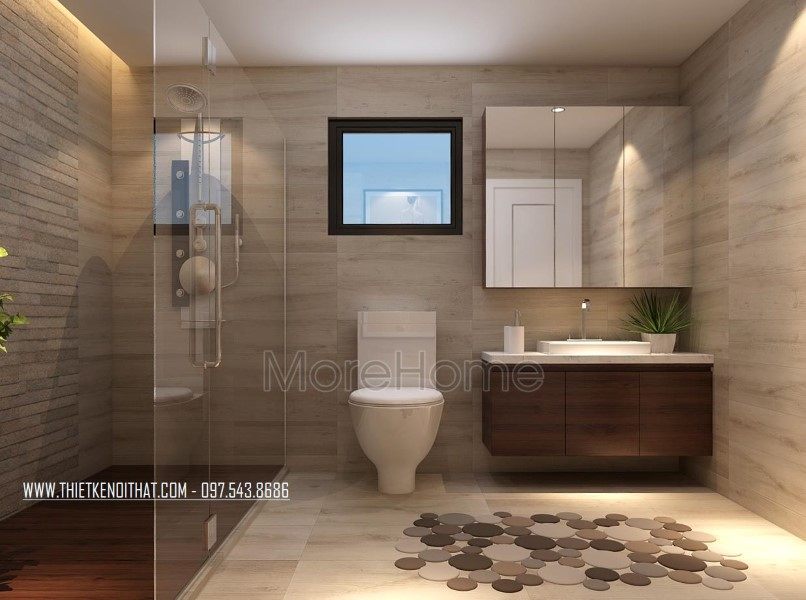 Thiết kế nội thất phòng vệ sinh cho biệt thự Nam Định